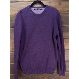 WoolOvers Purple Crewneck Sweater Size Small 100% Cotton Knit Pullover